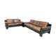 Brown leather sofa set Leolux