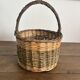 Vintage woven wicker basket, 1950s