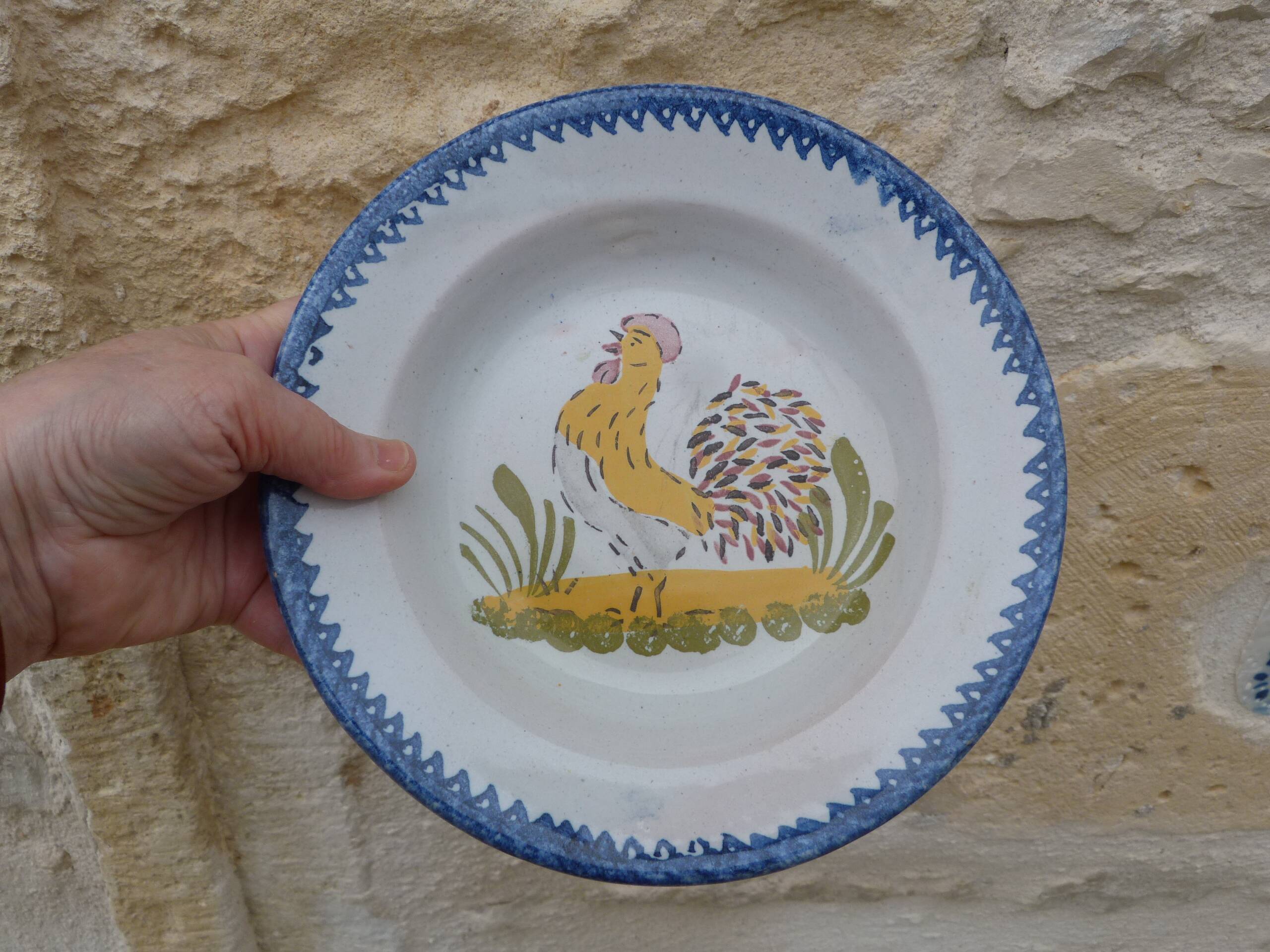 Old ceramic soup plate Charolles Auvergne