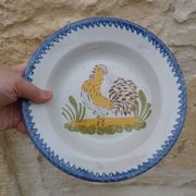 Old ceramic soup plate Charolles Auvergne