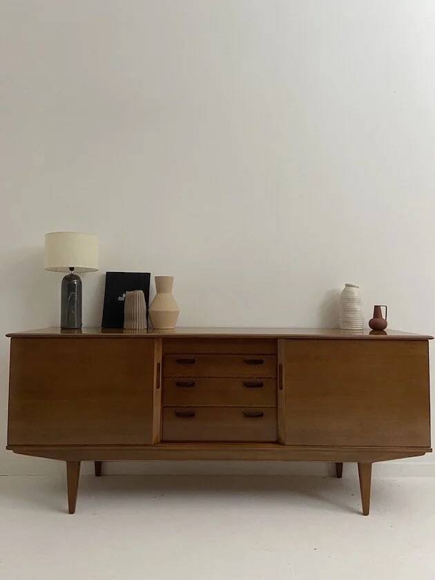 Vintage teak sideboard in Scandinavian style