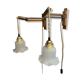 Two portable lamps with wall mount.