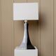 Black and White Ceramic Lamp - Handmade in Italy, Memphis Style Modern Bedside Light
