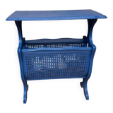 Blue magazine rack / pedestal table