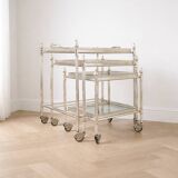 French neoclassical style nest of bar carts, 1960s.