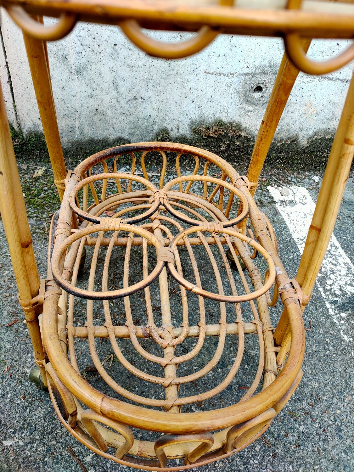 Vintage rattan wheels