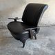 Vintage racing seat in black faux leather
