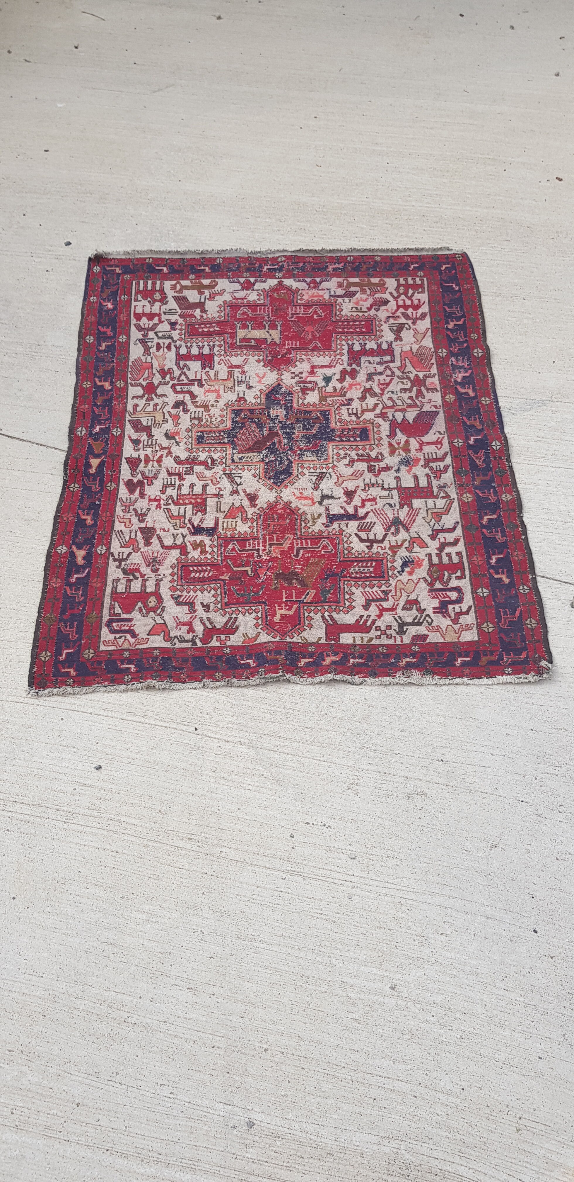 Handmade Iranian Persian soumak rug 114x150cm