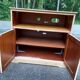 Louis Philippe two-door buffet, renovated TV unit in raw wood.