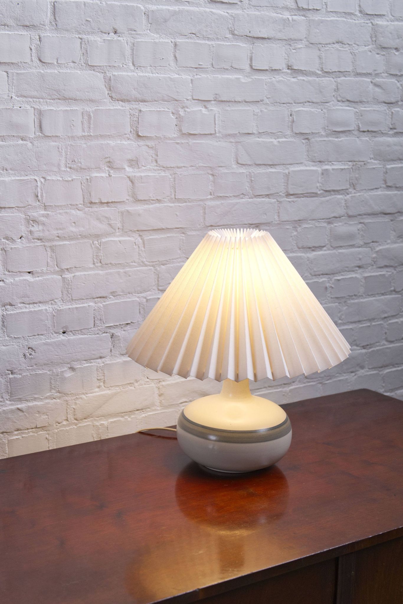 Vintage ceramic table lamp by Axella Stentoj, Denmark, 1960s