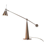 Adjustable brushed chrome desk lamps