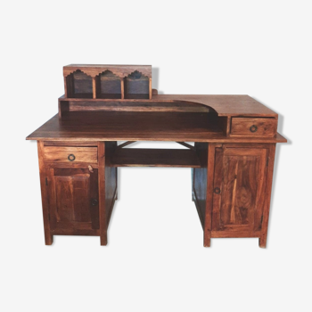 Subtle and neat solid rosewood desk