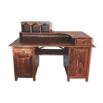 Subtle and neat solid rosewood desk