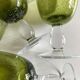 Set de 6 verres 1970 en verre bullé vert