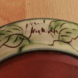 Glazed terracotta plate by Paul Jackson - English ceramist - 1980s/1990s