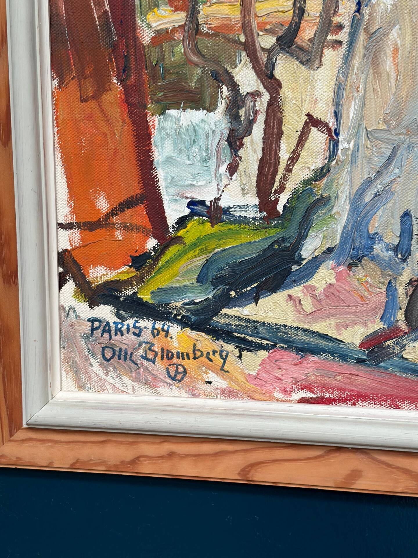 Original Swedish Oil On Panel – Paris (1964) – Olle Blomberg