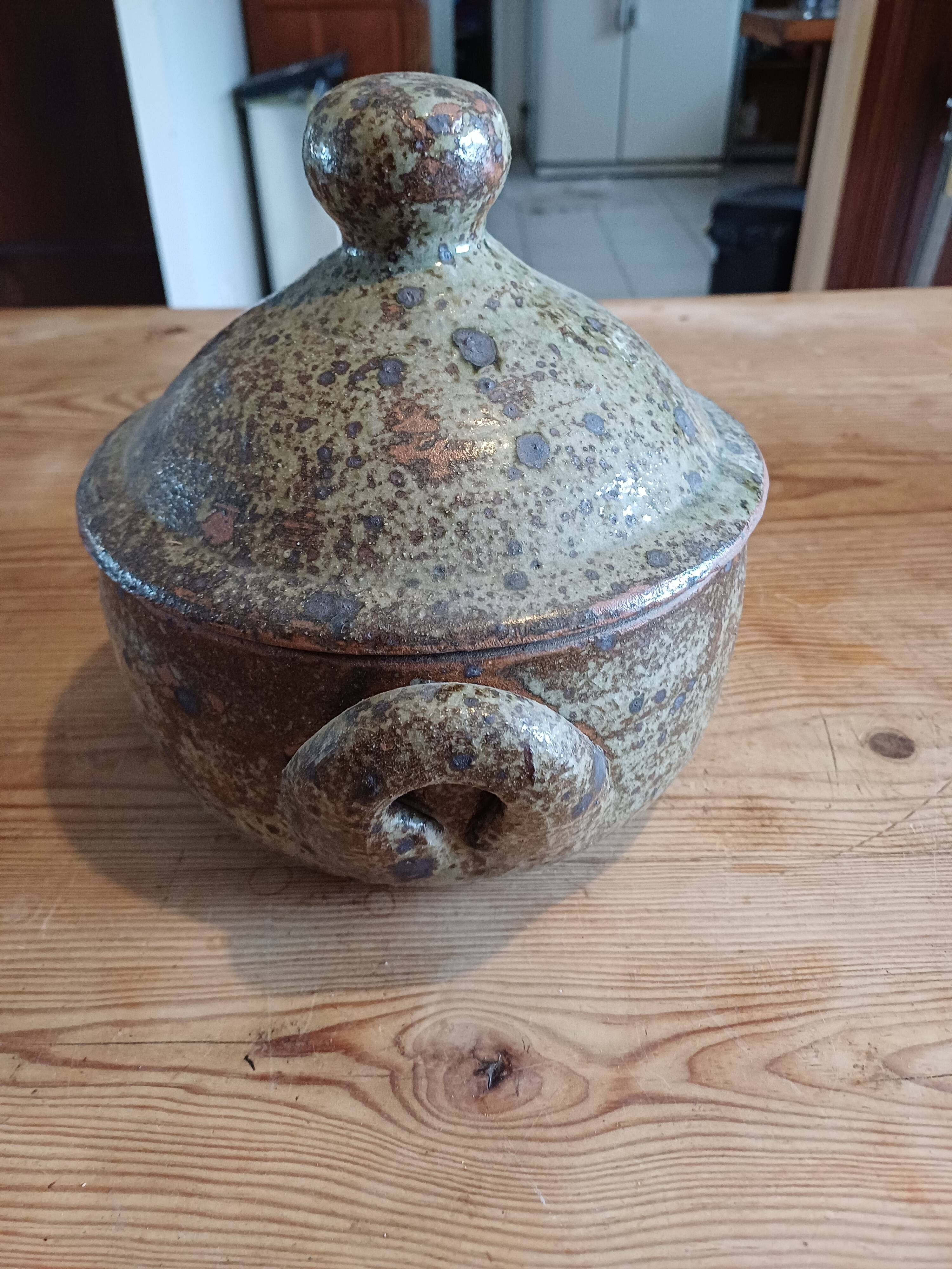 1960s Stoneware Soup Tureen or Empty Pocket