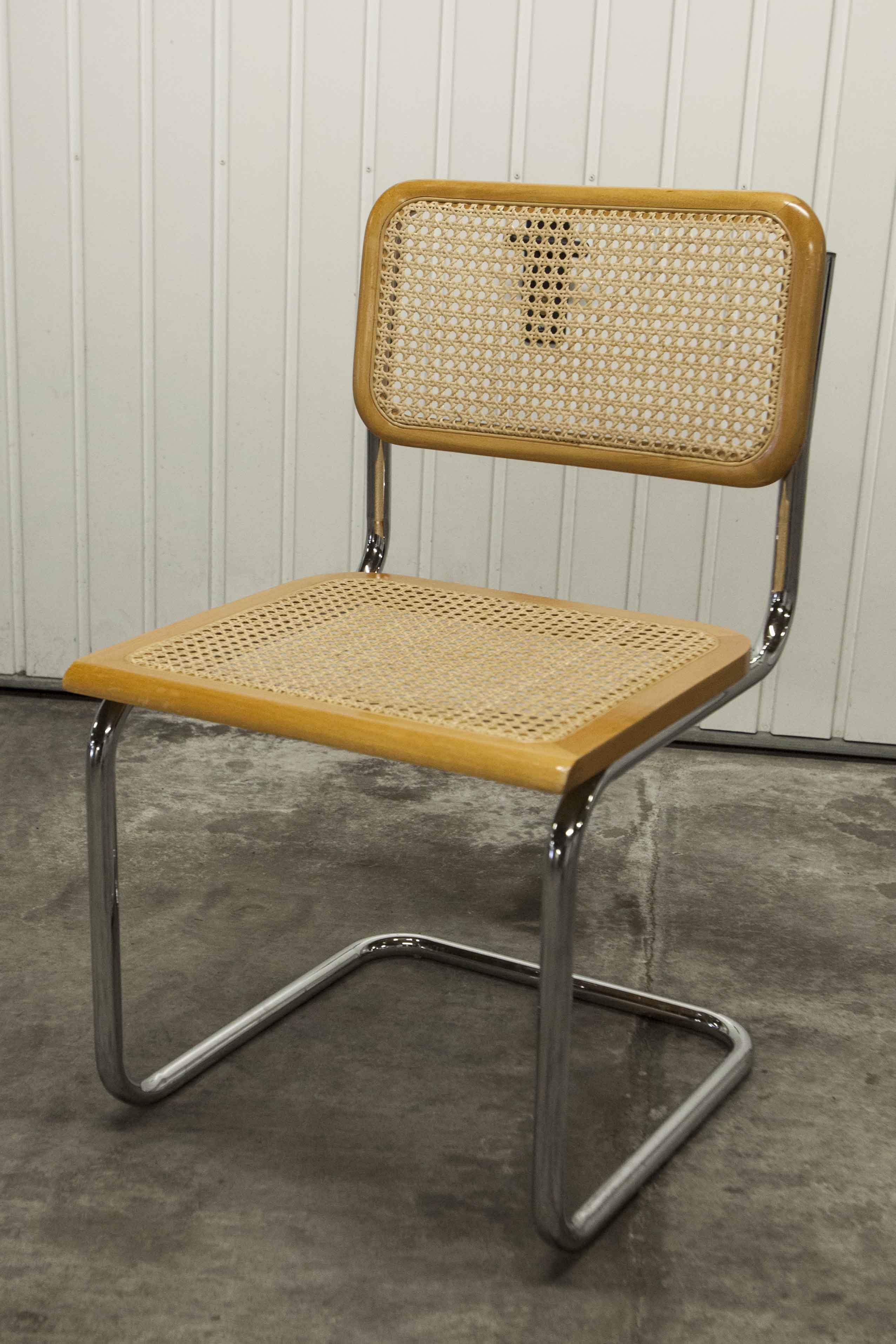 Chair Breuer B32 light wood cannage 1980