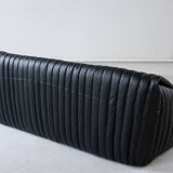 Black Leather Sandra Sofa Set by Annie Hieronimus for Ligne Roset, 1973, Set of 6