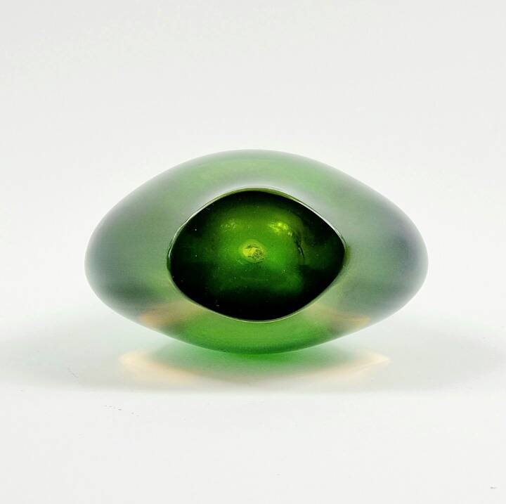 Large Mid-Century Sommerso Murano Glass Vase by F. Poli for Seguso, 1970s