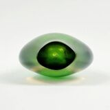 Large Mid-Century Sommerso Murano Glass Vase by F. Poli for Seguso, 1970s