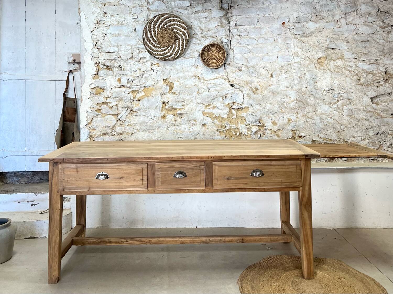 Farmhouse table with bread board