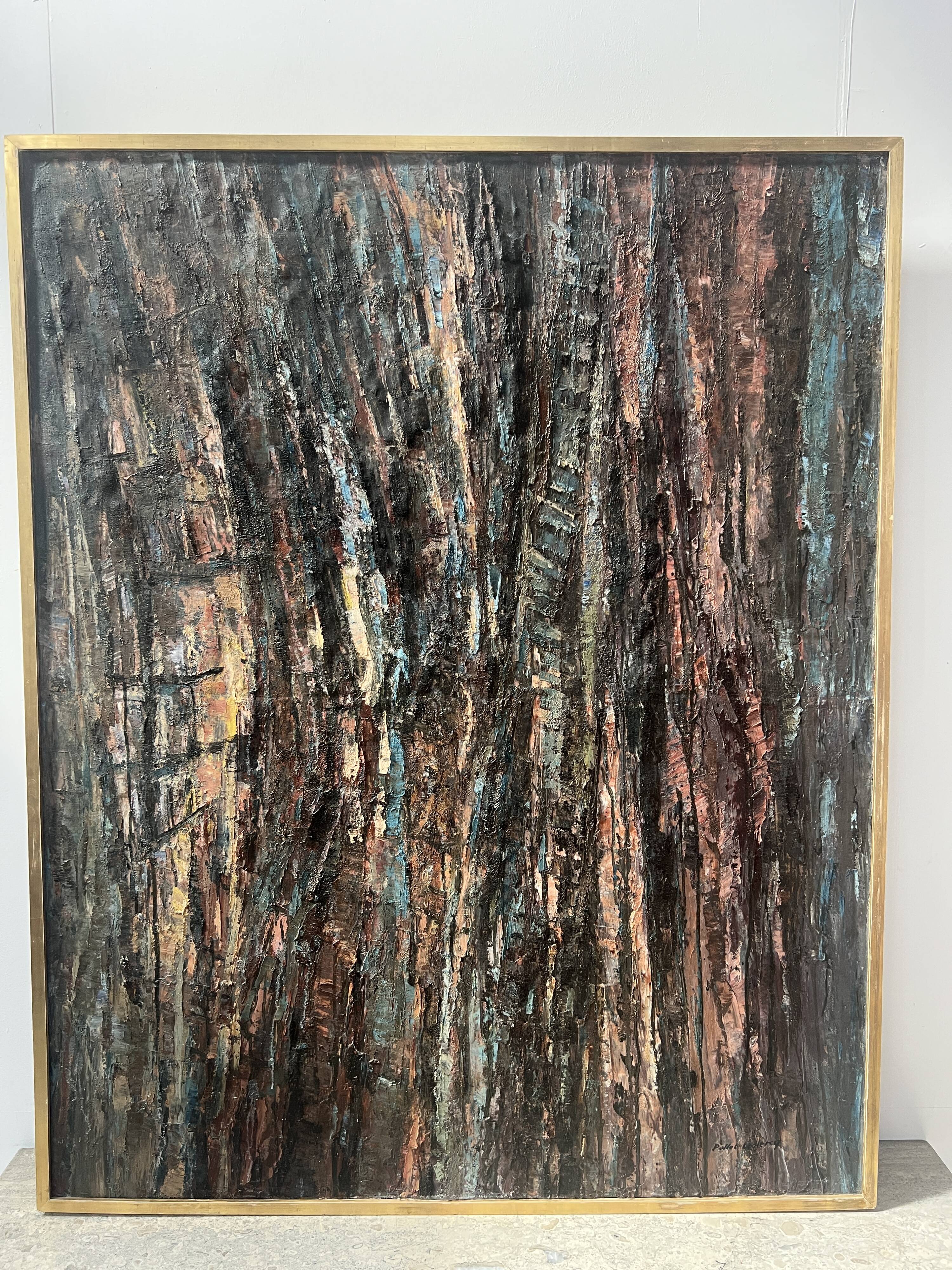 Oil on canvas, contemporary painting by "POLLET LECLERC" 20th century.