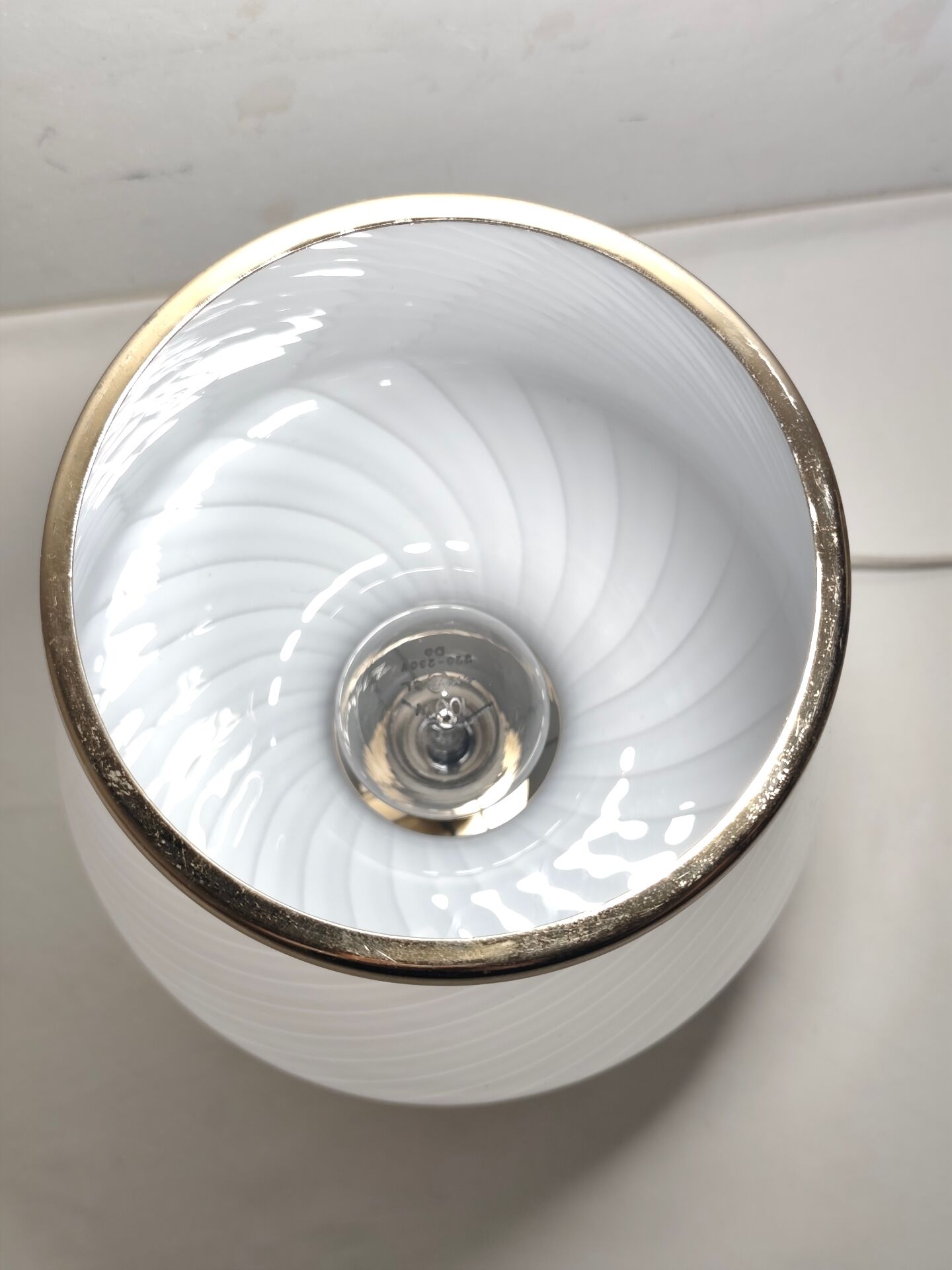 Murano glass table lamp. Italy, 1980s.