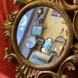 Miroir Napoléon III en bois sculpté