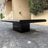 70s elm burl coffee table