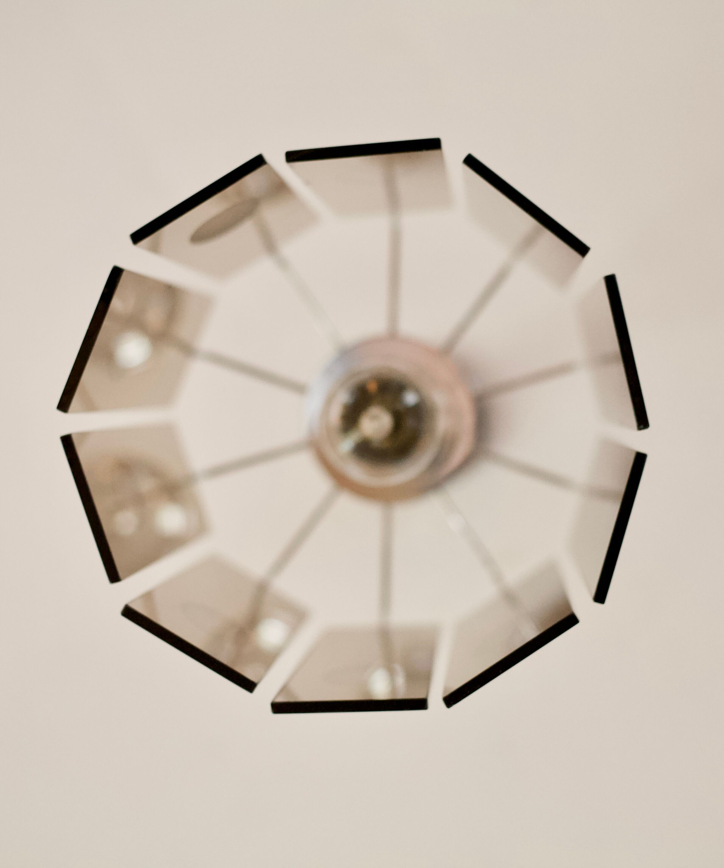 Lustre Gino Vistosi, verre et acier, Italy, circa 1970