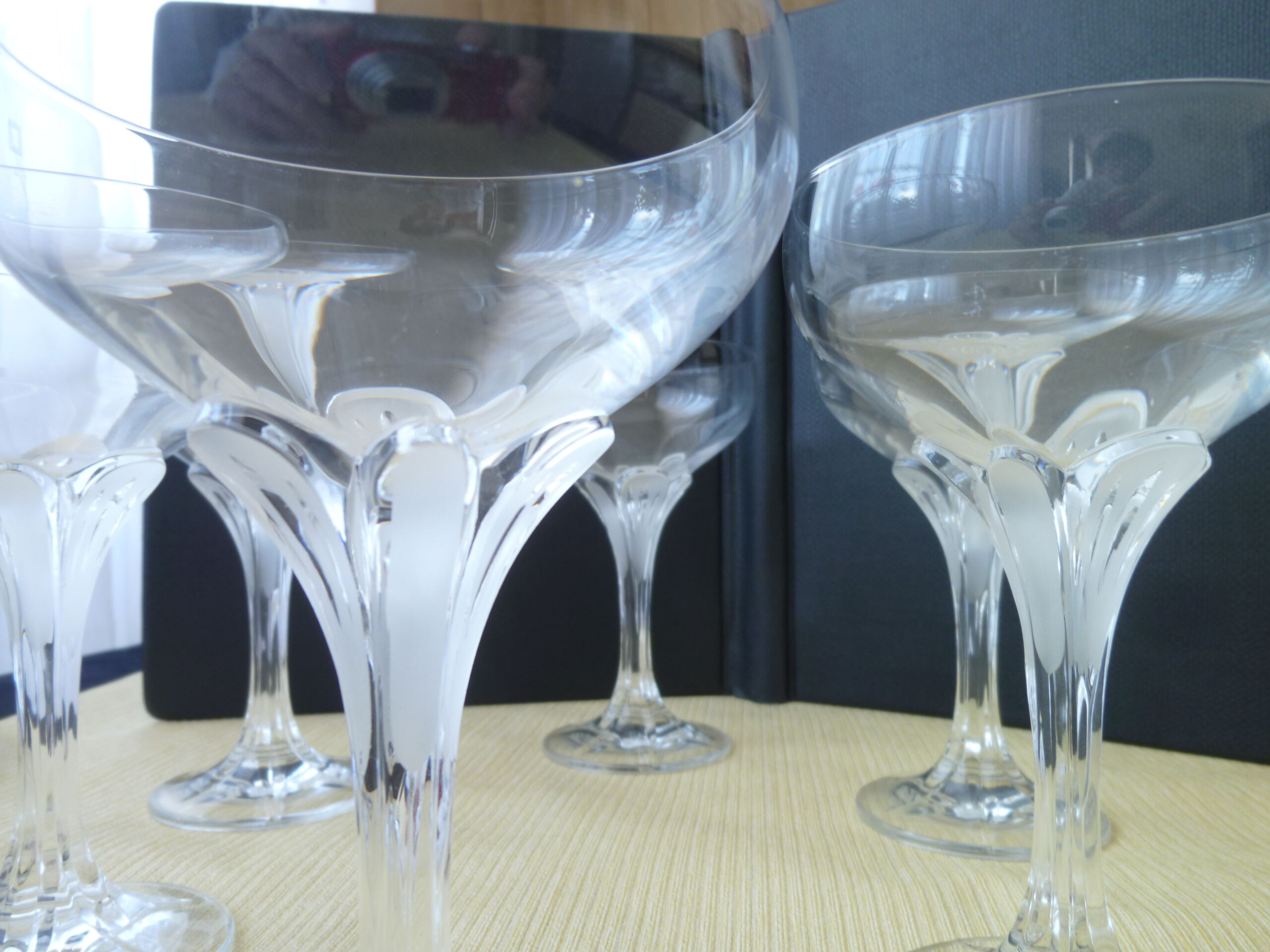 Set of 6 Champagne Cups in Arques Model Granville