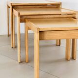 Model 777 ash nesting tables by Afra & Tobia Scarpa for Cassina, Italy 1960s