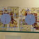 Venini Italy two wall lamps patchwork years '70 space age glass