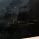 Antique painting from the early 1900s depicting a female portrait, signed by S.Bruno