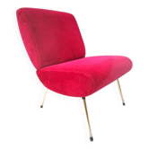 Vintage "Kiss" raspberry armchair