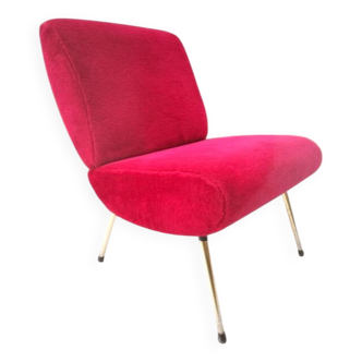 Chauffeuse vintage "Kiss" framboise