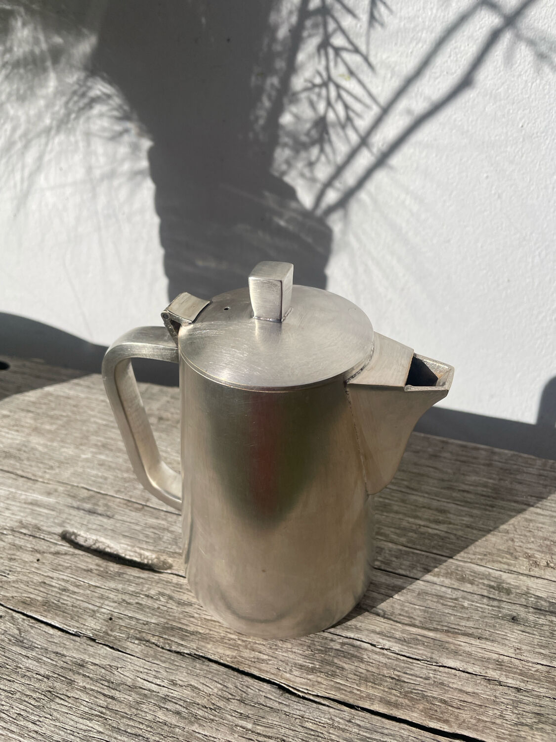 Art Deco silver-plated metal teapot