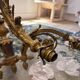 Lustre Bronze Ceiling Light Empire Return Egypt Ram 6 Lights Frosted Glass