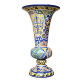 Cornet vase in Nevers earthenware, Montagnon