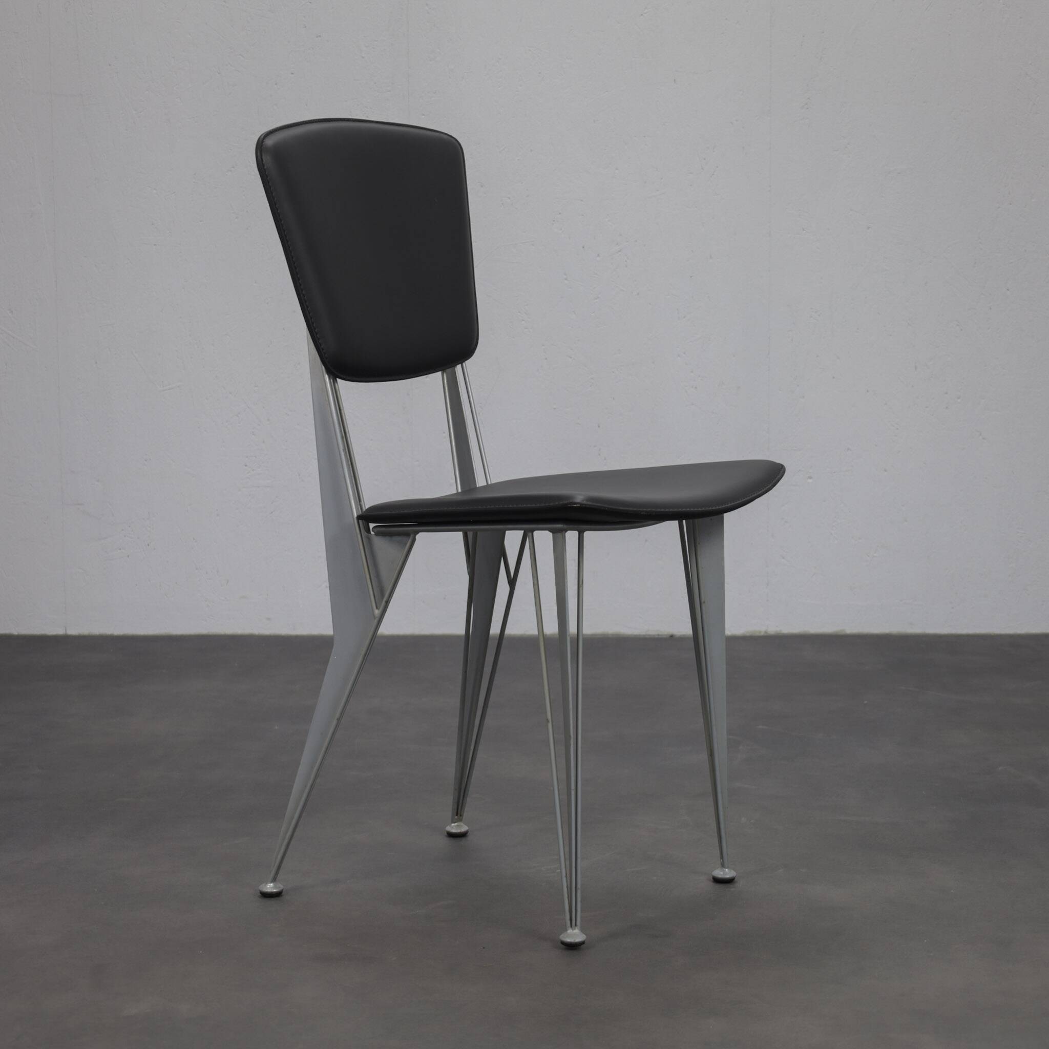 Set of 4 T38 dining chairs by Studio Archirivolto for Fasem, Italy, 1980s