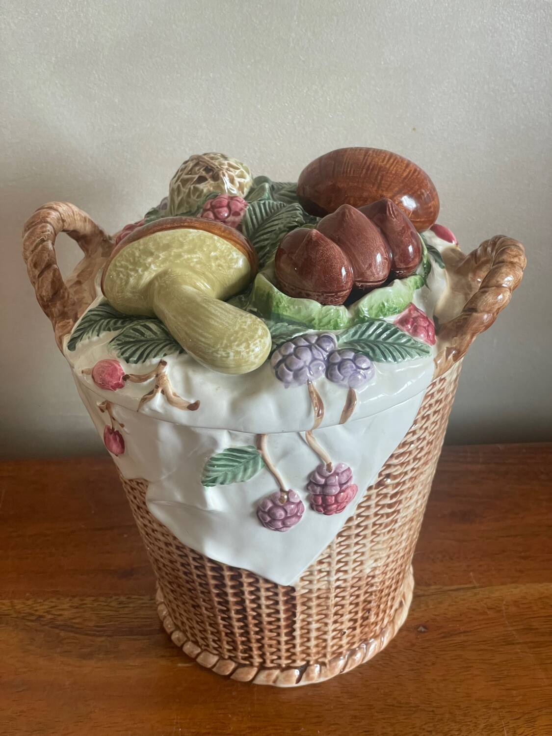 Candy jar with autumn decor