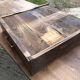 Antique cherry farmhouse table with 2 drawers and 1 pull-out