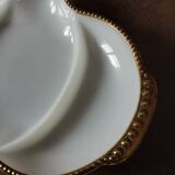 Plat à compartiments opaline