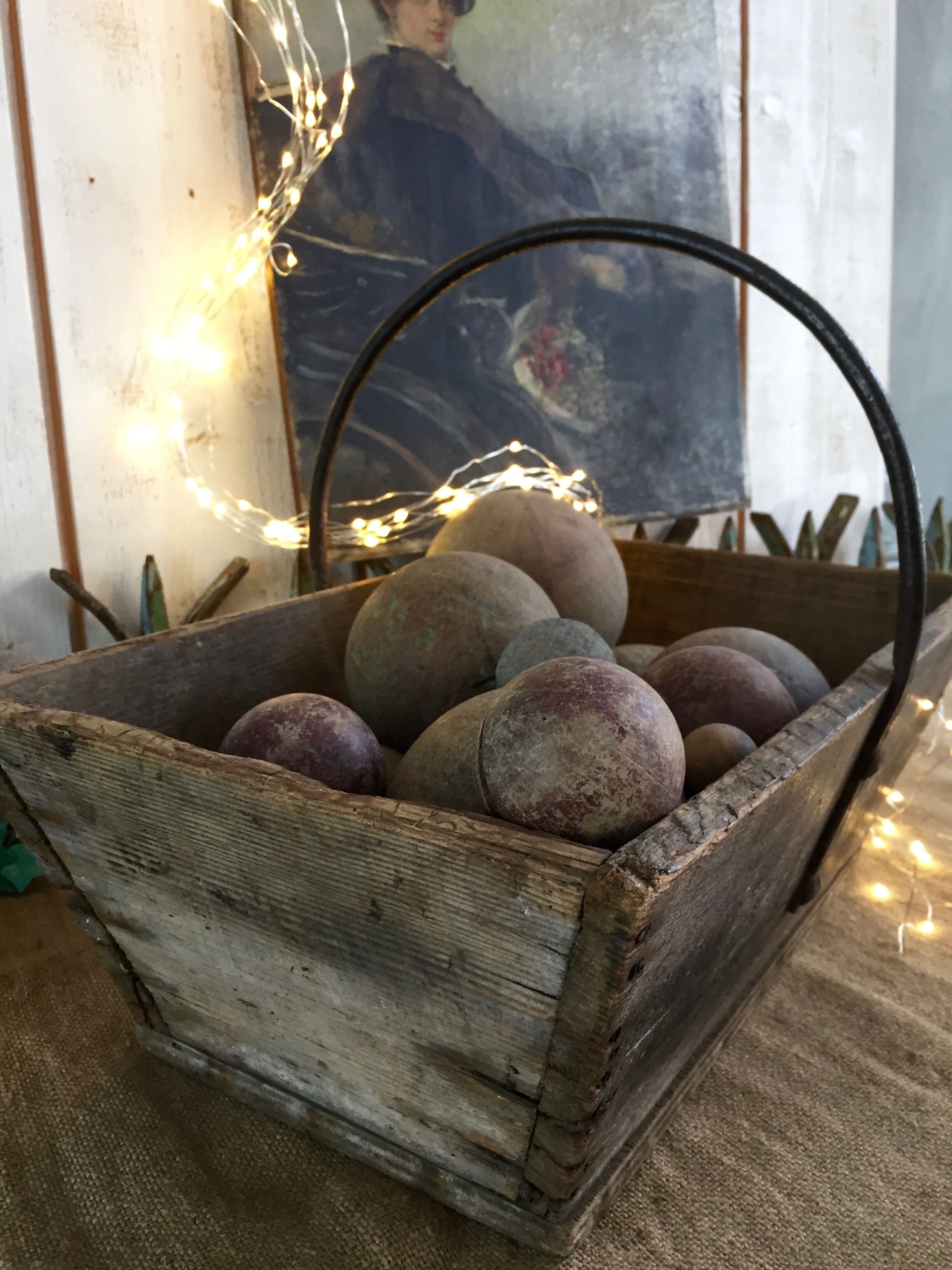 Old wooden basket