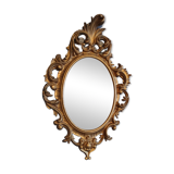 Old mirror in gilded wood - 34x21cm