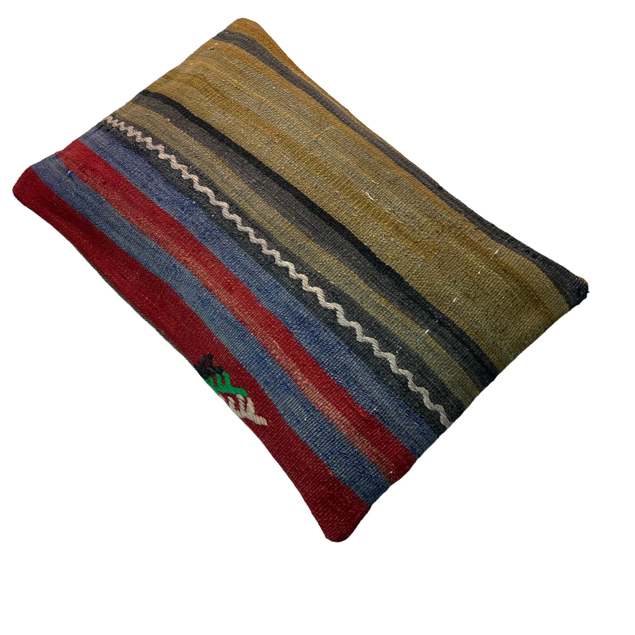 Vintage turkish handmade kilim cushion cover , 30 x 50 cm
