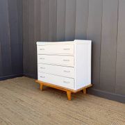 Compass leg chest of drawers