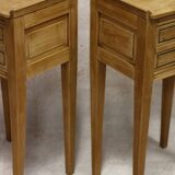 Pair of Louis XVI bedside tables in cherry wood