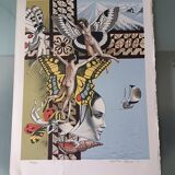 Jean-Pierre ALAUX Signed and numbered lithograph surrealism eroticism